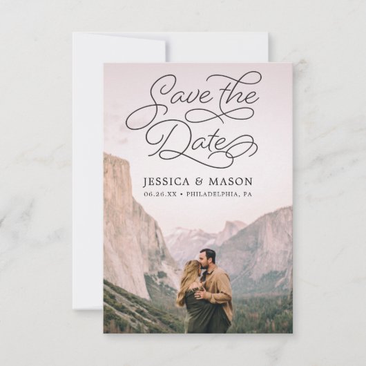 Schöne Save the Date Karte - Daten speichern (Vorderseite)