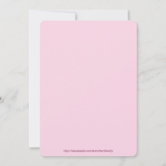 Schöne Save the Date rosa Liebe Hochzeit Einladung (Rückseite)