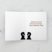 Schöne Schachfiguren Valentinstag Liebe Feiertagskarte (Innenseite)