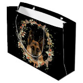 Schöne Schäferhund-Feriengeschenk-Tasche Große Geschenktüte (Rückseite Schrägansicht)