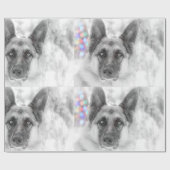 Schöne Schäferhund-Feriengeschenk-Verpackung Geschenkpapier (Flach)