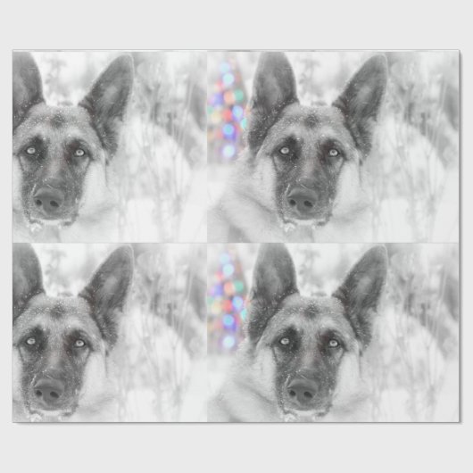 Schöne Schäferhund-Feriengeschenk-Verpackung Geschenkpapier (Flach)