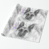 Schöne Schäferhund-Feriengeschenk-Verpackung Geschenkpapier (Ungerollt)