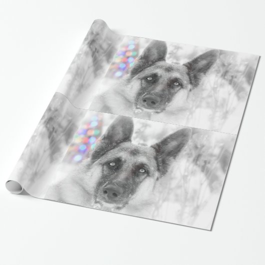 Schöne Schäferhund-Feriengeschenk-Verpackung Geschenkpapier (Ungerollt)