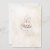 Schöne Schafspinken-Wolkendusche Stern Babydusche Einladung (Rückseite)