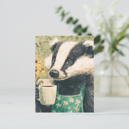 Schöne Schale mit Kaffee Postkarte (Stehend Vorderseite)