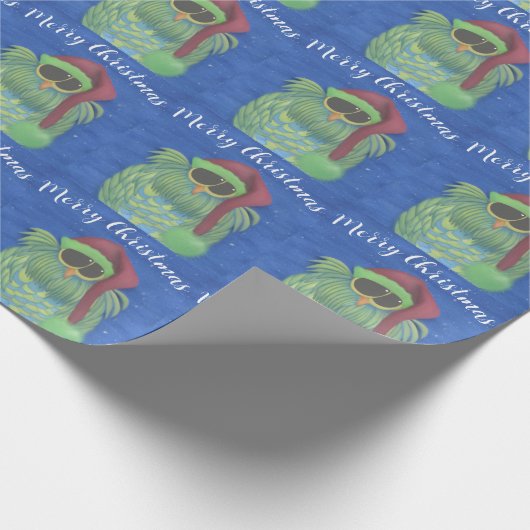 Schöne Schale mit Weihnachtsmannmütze-Umschlagpapi Geschenkpapier (Ecke)