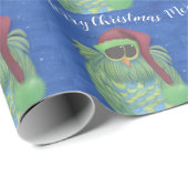 Schöne Schale mit Weihnachtsmannmütze-Umschlagpapi Geschenkpapier (Rolleneckpunkt)