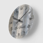 Schöne Schattierungen aus grauem Holz, seien Sie n Runde Wanduhr (Winkel)