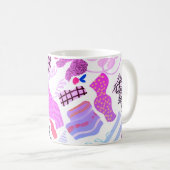 Schöne Schattierungen Lila Abstrakter Tasse (VorderseiteRechts)