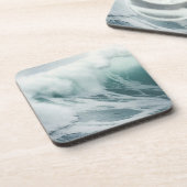 Schöne Schaumwellen Getränkeuntersetzer (Linke Seite)