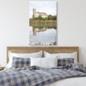 Schöne Scheune reflektiert im Teich Leinwanddruck (Insitu (Schlafzimmer))