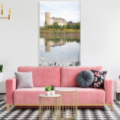 Schöne Scheune reflektiert im Teich Leinwanddruck (Insitu (Wohnzimmer))