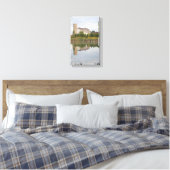 Schöne Scheune reflektiert im Teich Leinwanddruck (Insitu (Schlafzimmer))