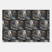 Schöne Scheuneneule auf einem Zweig Geschenkpapier Set (Vorderseite 3)