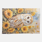 Schöne Scheunenschale und Sonnenblumen Geschirrtuch (Horizontal)