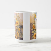 Schöne Scheunenschale und Sonnenblumen Kaffeetasse (Mittel)