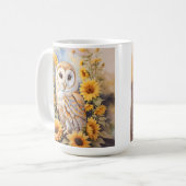 Schöne Scheunenschale und Sonnenblumen Kaffeetasse (Vorderseite Links)