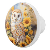 Schöne Scheunenschale und Sonnenblumen Keramikknauf (Rechts)