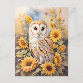 Schöne Scheunenschale und Sonnenblumen Postkarte