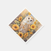 Schöne Scheunenschale und Sonnenblumen Serviette (Ecke)