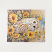 Schöne Scheunenschale und Sonnenblumen Wandteppich (Vorderseite (Horizontal))