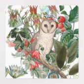 Schöne Scheuneule und Vintage-Blumen Etiketten (Design 2)