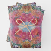 Schöne, schicke Blumengarten Wasserfarben Malerei Geschenkpapier Set (Beispiel)