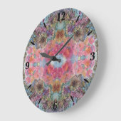 Schöne, schicke Blumengarten Wasserfarben Malerei Große Wanduhr (Winkel)