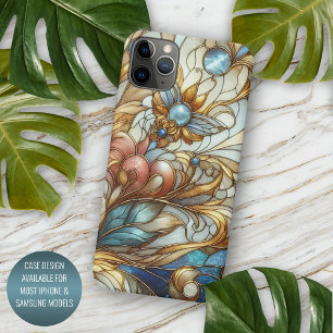 Schöne, schicke Glasmalerei im Blumenmosaikmuster Case-Mate iPhone Hülle
