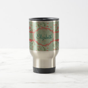 Schöne, schicke, vintage Frühjahrsblumen und Flami Reisebecher