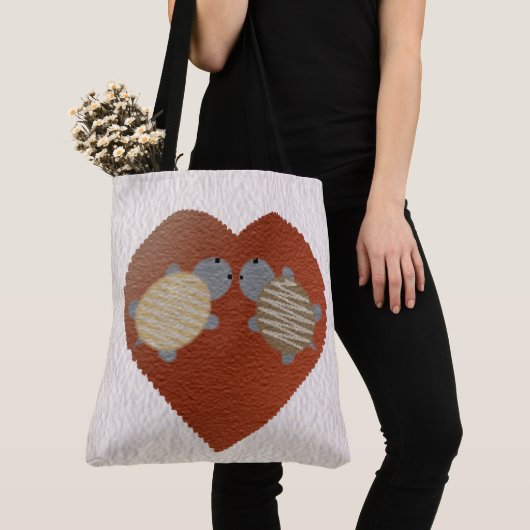 Schöne Schildkröte-Liebe Tasche (Von Nahem)