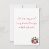 Schöne Schildkröte mit Blumen dank Karte (Rückseite)