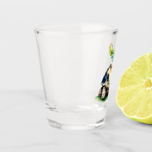 Schöne Schildkröte und Biene Schnapsglas (Links)