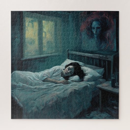 Schöne Schlafmädchen Träume Puzzle (Vertikal)