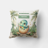 Schöne Schläge bald Baby Dinosaurier Personalisier Kissen (Rückseite)