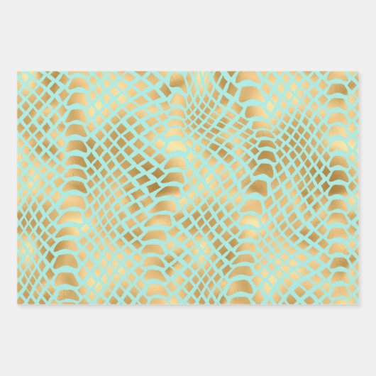 Schöne Schlangenhaut Geschenkpapier Set (Vorderseite 3)