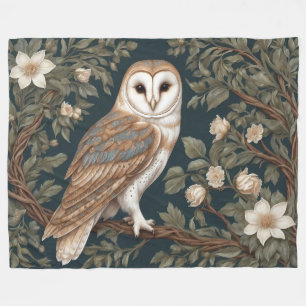 Schöne Schleiereule, inspiriert von William Morris Fleecedecke