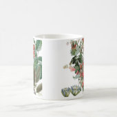 Schöne Schleiereule und Vintage-Blumen Kaffeetasse (Mittel)