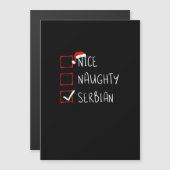 Schöne schlüpfrige serbische Weihnachtserbschaft   Magnetkarte (Vorne/Hinten)