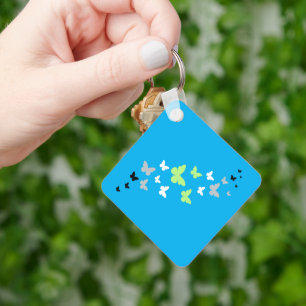Schöne Schmetterling Agender Stolz Schlüsselanhänger