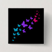 Schöne Schmetterling Androgynes Stolz Design Button (Vorderseite)