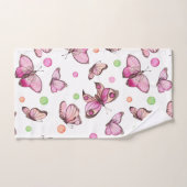 Schöne Schmetterling- & Polka-Punkte - Badhandtuch Set (Handtuch)