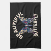 schöne Schmetterling-Retro-Vektor-Kunst-Illustrati Geschirrtuch (Vertikal)