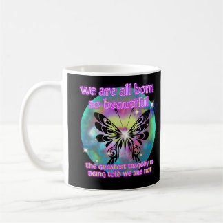 Schöne Schmetterling-Tasse, Inspirierender Spruch Kaffeetasse