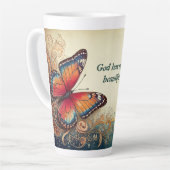 Schöne Schmetterling und Bibelverse Milchtasse (Linke Ecke)