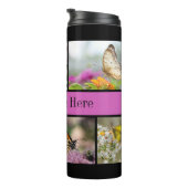 Schöne Schmetterling und floraler Name Thermosbecher (Nach rechts gedreht)
