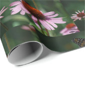 Schöne Schmetterling und Konflower Geschenkpapier (Rolleneckpunkt)