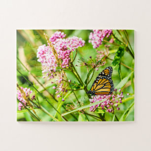 Schöne Schmetterling und Wildblumen Natur Puzzle