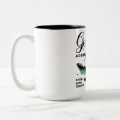 Schöne Schmetterling-Zodiac-Eigenschaften/Gemini Zweifarbige Tasse (Links)
